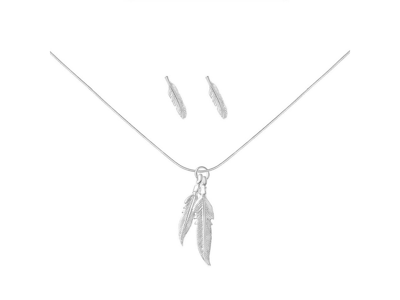 ALEXANDER YORK Schmuckset FEATHER, 4-tlg. (Schmuckset), 925 Sterling Silber von ALEXANDER YORK