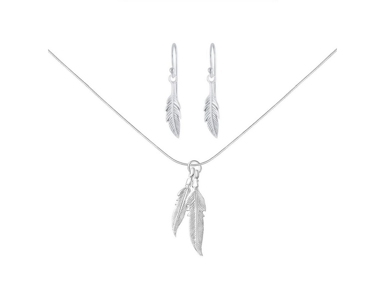 ALEXANDER YORK Schmuckset FEDER, 4-tlg., 925 Sterling Silber von ALEXANDER YORK