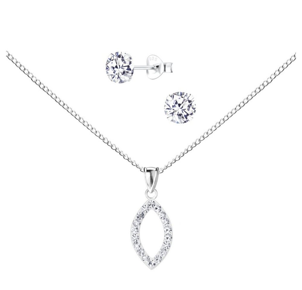 ALEXANDER YORK Schmuckset MARQUISE Zirkonia, 4-tlg., 925 Sterling Silber von ALEXANDER YORK