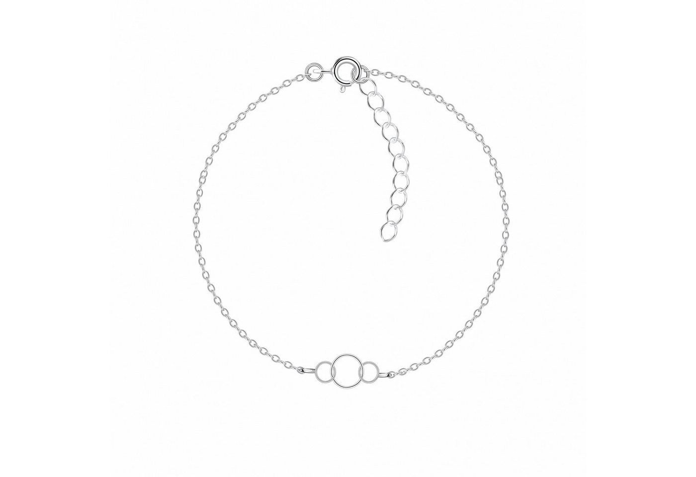 ALEXANDER YORK Silberarmband 3 RINGE ineinander, 925 Sterling Silber von ALEXANDER YORK