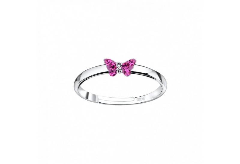 ALEXANDER YORK Silberring SCHMETTERLING fuchsia, 925 Sterling Silber von ALEXANDER YORK