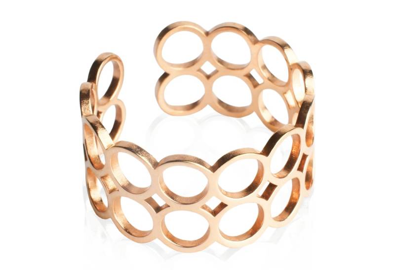 ALEXASCHA Fingerring Geometrischer Edelstahlring • verstellbare Größe • Offener Ring Damen von ALEXASCHA