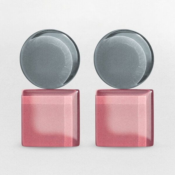 ALEXASCHA Geometrische Clip Ohrringe aus Glas | Bauhaus Design | 16 Farbkombinationen von ALEXASCHA