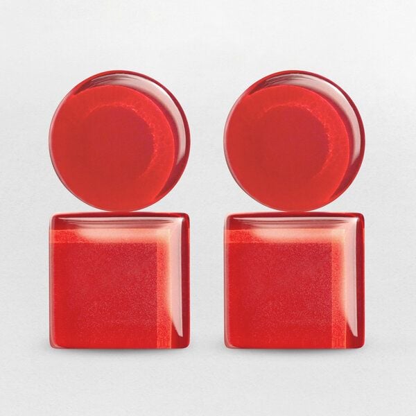 ALEXASCHA Geometrische Clip Ohrringe aus Glas | Bauhaus Design | 16 Farbkombinationen von ALEXASCHA