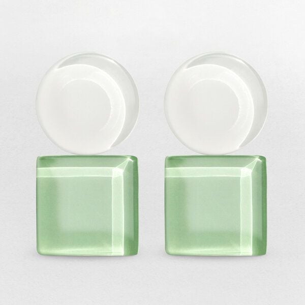 ALEXASCHA Geometrische Clip Ohrringe aus Glas | Bauhaus Design | 16 Farbkombinationen von ALEXASCHA