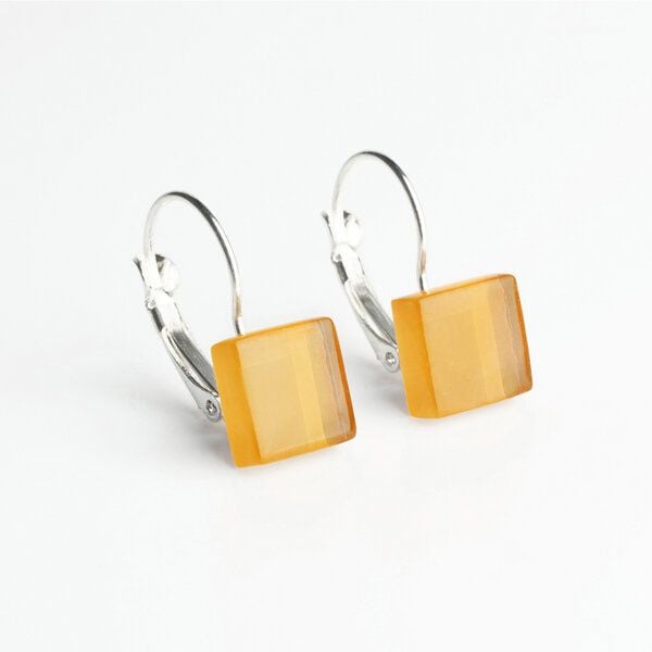 ALEXASCHA Geometrische Ohrringe hängend aus Glas | PUREFORM von ALEXASCHA