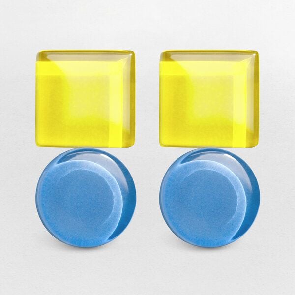 ALEXASCHA Geometrische Statement Ohrringe aus Glas | Bauhaus Design | 16 Farbkombinationen von ALEXASCHA