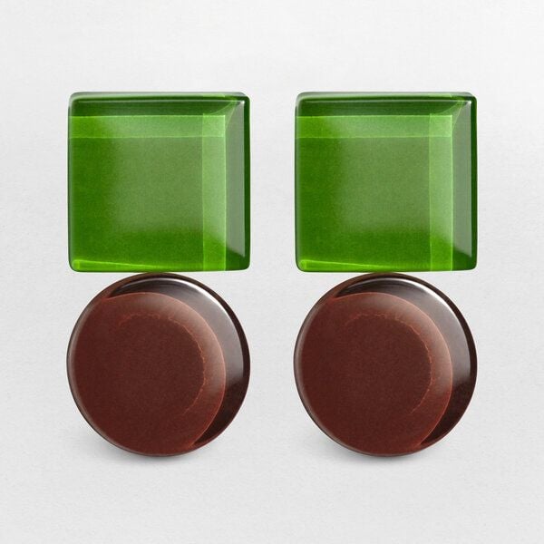 ALEXASCHA Geometrische Statement Ohrringe aus Glas | Bauhaus Design | 16 Farbkombinationen von ALEXASCHA