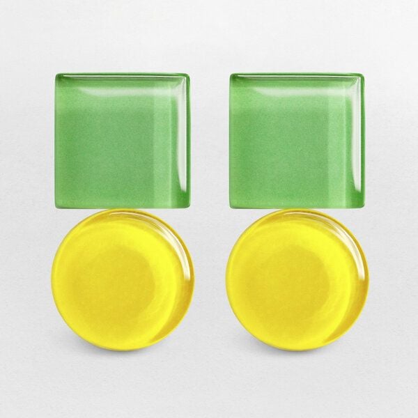 ALEXASCHA Geometrische Statement Ohrringe aus Glas | Bauhaus Design | 16 Farbkombinationen von ALEXASCHA