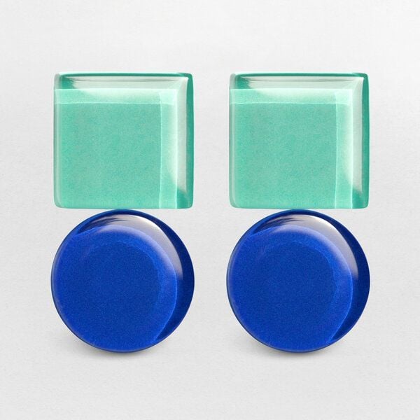 ALEXASCHA Geometrische Statement Ohrringe aus Glas | Bauhaus Design | 16 Farbkombinationen von ALEXASCHA