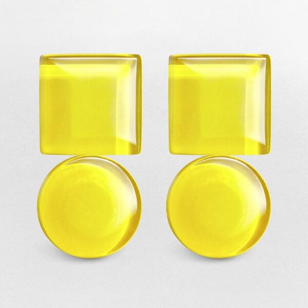 ALEXASCHA Geometrische Statement Ohrringe aus Glas | Bauhaus Design | 16 Farbkombinationen von ALEXASCHA