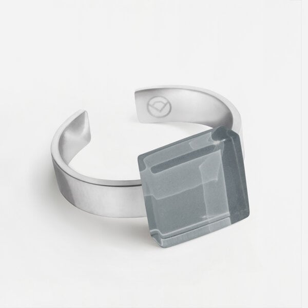 ALEXASCHA Geometrischer Ring aus Glas, mini | PUREFORM von ALEXASCHA