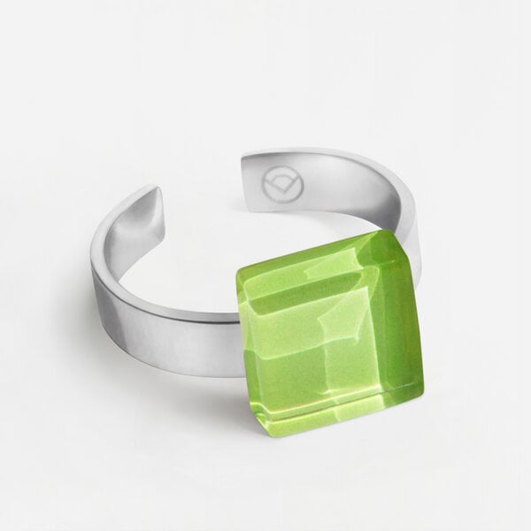 ALEXASCHA Geometrischer Ring aus Glas, mini | PUREFORM von ALEXASCHA