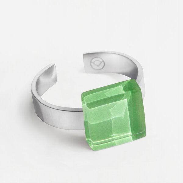 ALEXASCHA Geometrischer Ring aus Glas, mini | PUREFORM ALEXASCHA Geometrischer Ring aus Glas, mini | PUREFORM von ALEXASCHA