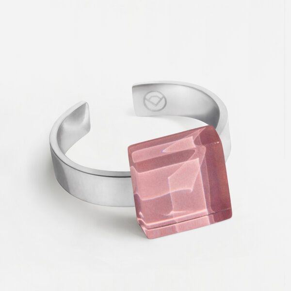ALEXASCHA Geometrischer Ring aus Glas, mini | PUREFORM von ALEXASCHA