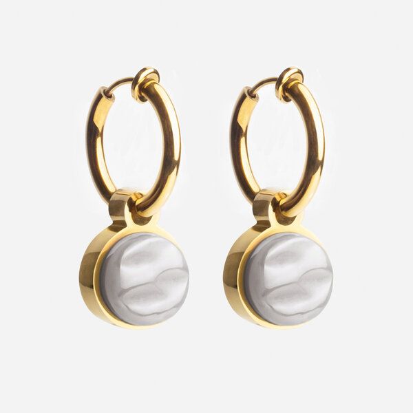 ALEXASCHA Gold Clip Creolen mit Anhänger | Mix & Match von ALEXASCHA