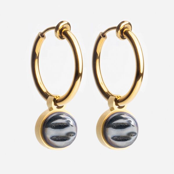 ALEXASCHA Gold Clip Creolen mit Anhänger | Mix & Match von ALEXASCHA