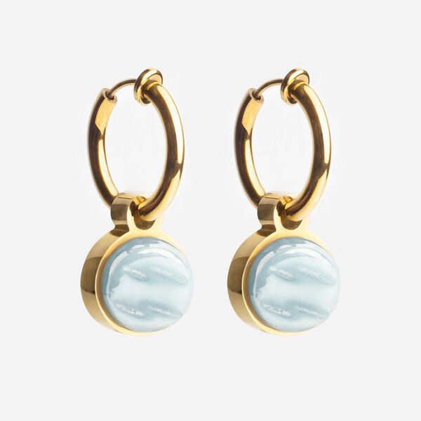 ALEXASCHA Gold Clip Creolen mit Anhänger | Mix & Match von ALEXASCHA
