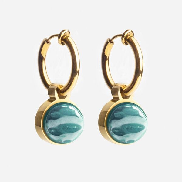 ALEXASCHA Gold Clip Creolen mit Anhänger | Mix & Match von ALEXASCHA