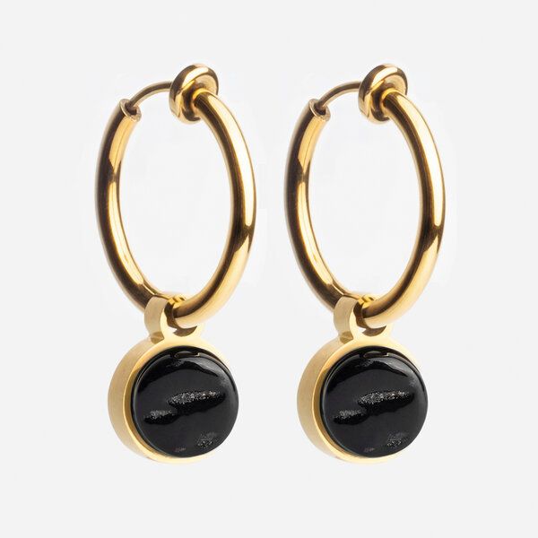 ALEXASCHA Gold Clip Creolen mit Anhänger | Mix & Match von ALEXASCHA
