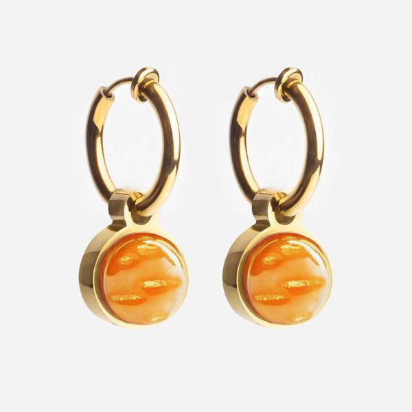ALEXASCHA Gold Clip Creolen mit Anhänger | Mix & Match von ALEXASCHA