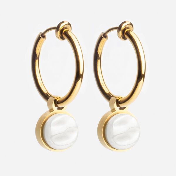 ALEXASCHA Gold Clip Creolen mit Anhänger | Mix & Match von ALEXASCHA