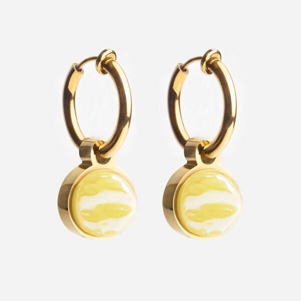 ALEXASCHA Gold Clip Creolen mit Anhänger | Mix & Match von ALEXASCHA