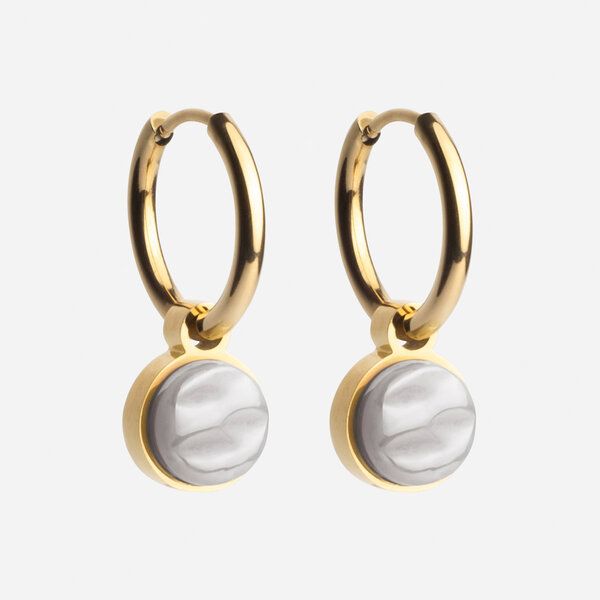 ALEXASCHA Gold Creolen mit Anhänger | Mix & Match von ALEXASCHA