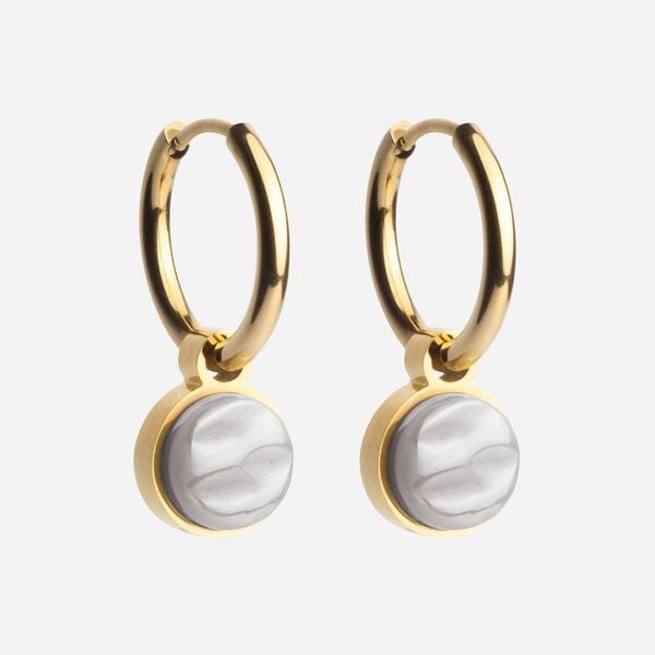 ALEXASCHA Gold Creolen mit Anhänger | Mix & Match von ALEXASCHA