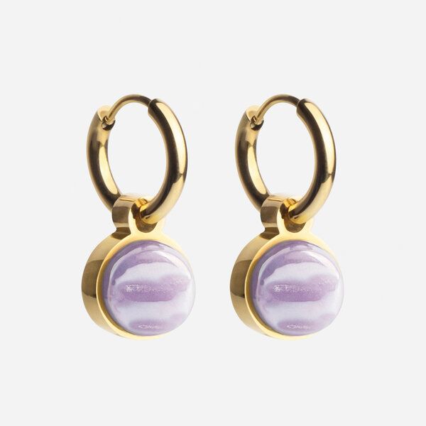 ALEXASCHA Gold Creolen mit Anhänger | Mix & Match von ALEXASCHA