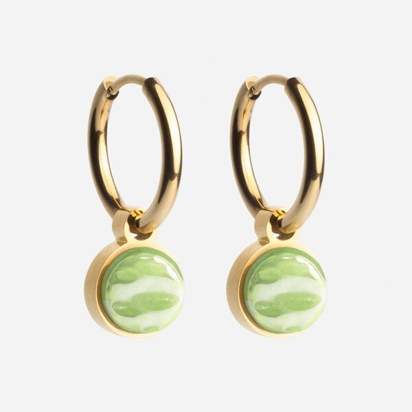 ALEXASCHA Gold Creolen mit Anhänger | Mix & Match von ALEXASCHA