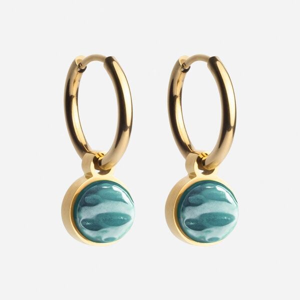 ALEXASCHA Gold Creolen mit Anhänger | Mix & Match von ALEXASCHA