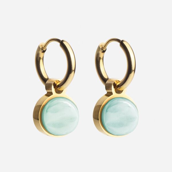 ALEXASCHA Gold Creolen mit Anhänger | Mix & Match von ALEXASCHA