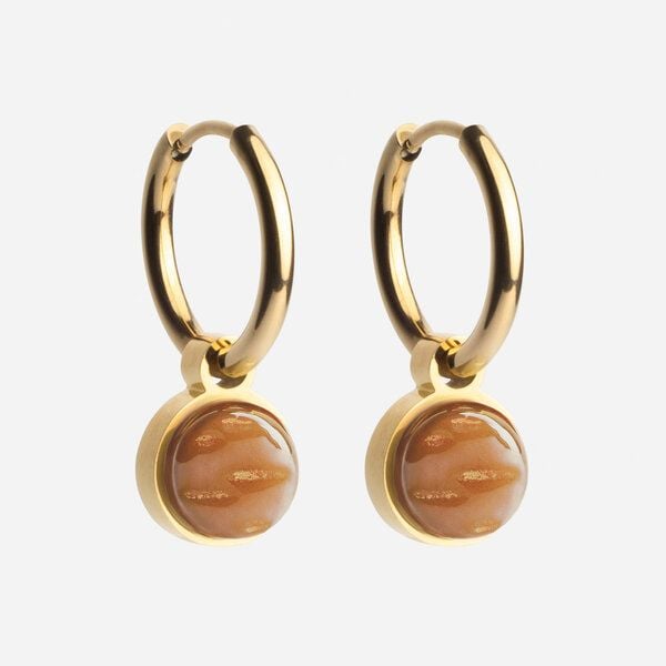 ALEXASCHA Gold Creolen mit Anhänger | Mix & Match von ALEXASCHA