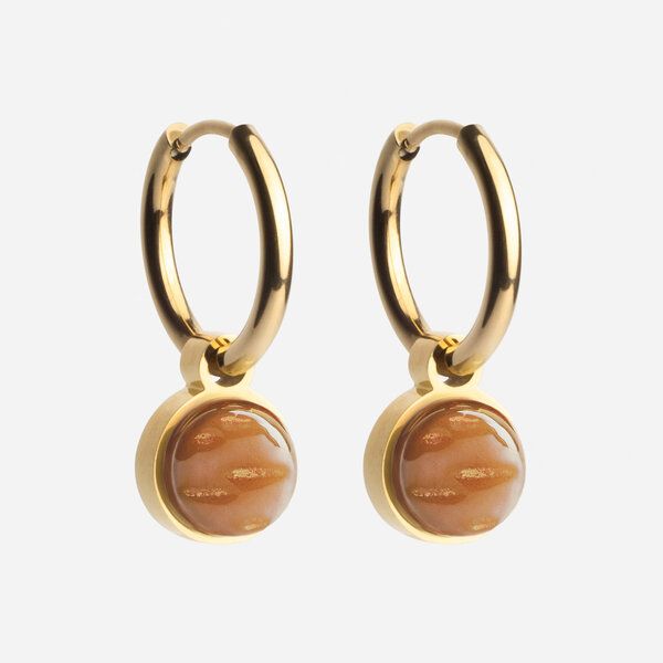 ALEXASCHA Gold Creolen mit Anhänger | Mix & Match von ALEXASCHA