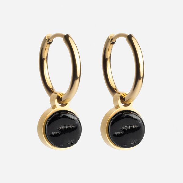 ALEXASCHA Gold Creolen mit Anhänger | Mix & Match von ALEXASCHA