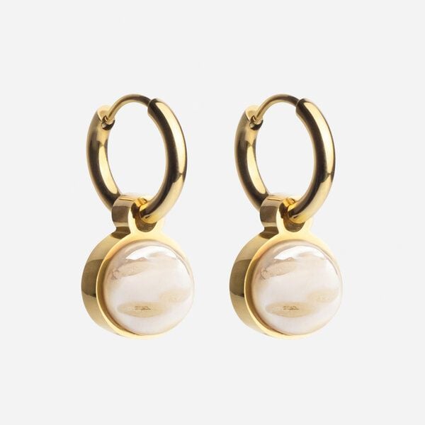 ALEXASCHA Gold Creolen mit Anhänger | Mix & Match von ALEXASCHA