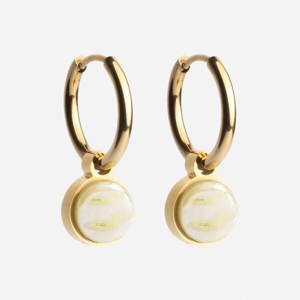 ALEXASCHA Gold Creolen mit Anhänger | Mix & Match von ALEXASCHA