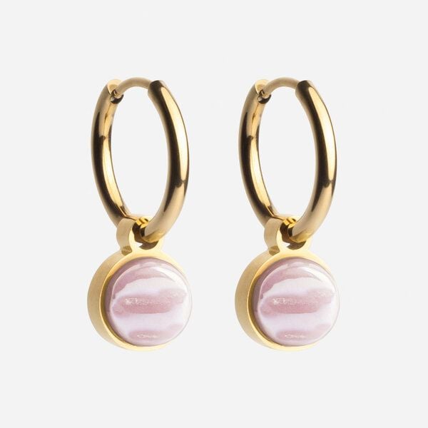 ALEXASCHA Gold Creolen mit Anhänger | Mix & Match von ALEXASCHA