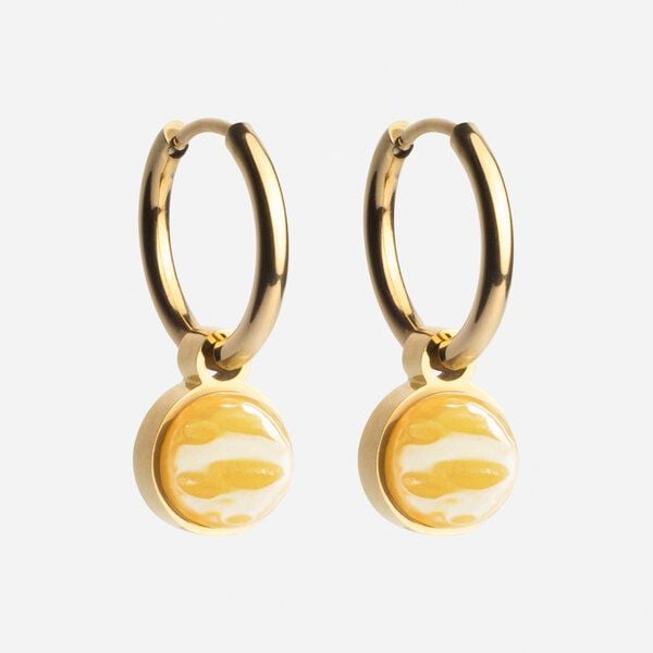 ALEXASCHA Gold Creolen mit Anhänger | Mix & Match von ALEXASCHA