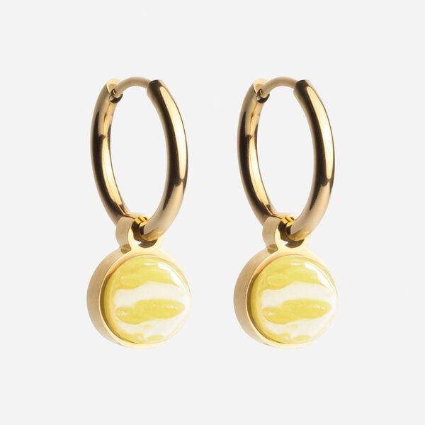 ALEXASCHA Gold Creolen mit Anhänger | Mix & Match von ALEXASCHA