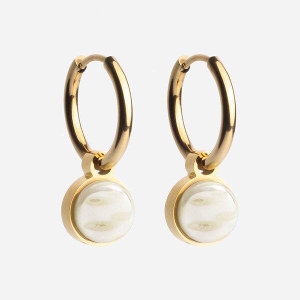 ALEXASCHA Gold Creolen mit Anhänger | Mix & Match von ALEXASCHA