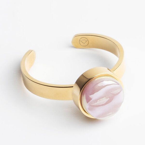 ALEXASCHA Größenverstellbarer Ring mit Stein | Goldring von ALEXASCHA