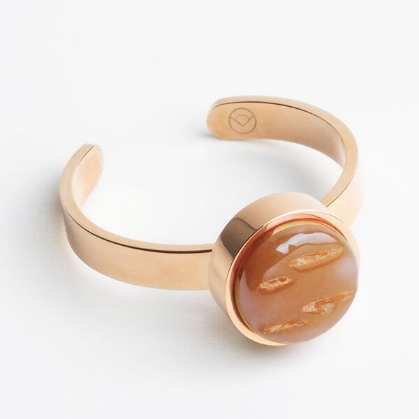 ALEXASCHA Größenverstellbarer Ring mit Stein | Roségold von ALEXASCHA