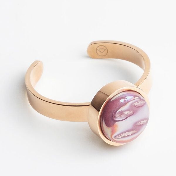 ALEXASCHA Größenverstellbarer Ring mit Stein | Roségold von ALEXASCHA