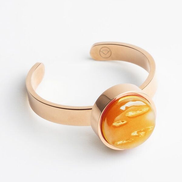 ALEXASCHA Größenverstellbarer Ring mit Stein | Roségold von ALEXASCHA