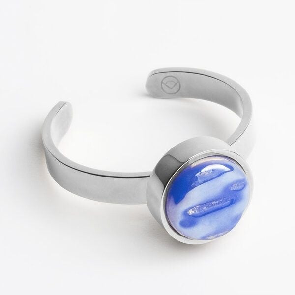 ALEXASCHA Größenverstellbarer Ring mit Stein | Silber von ALEXASCHA