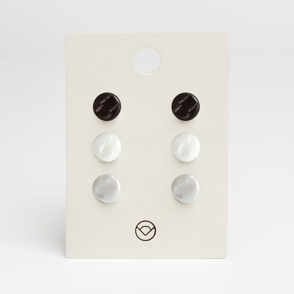 ALEXASCHA Kleine Ohrstecker 3er Set aus Glas in vielen Farben von ALEXASCHA