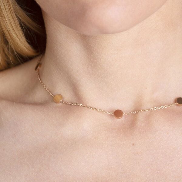 ALEXASCHA Kurze Münzkette | gold, silber, roségold | AVA von ALEXASCHA