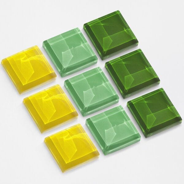 ALEXASCHA Magnet Set aus Upcycling Glas • 9 starke Magnete für den Kühlschrank • ideal zum Verschenken von ALEXASCHA